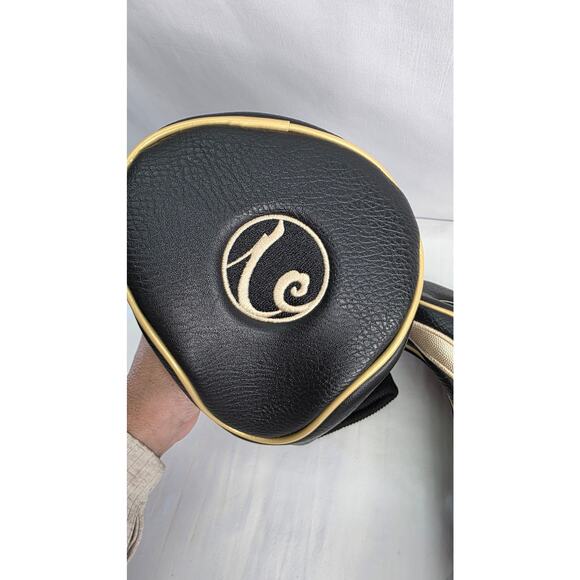 Black & Gold  Golf Head Covers 3pcs Set, Driver Fairway Wood Headcovers 1/ 3 / X - Picture 13 of 13